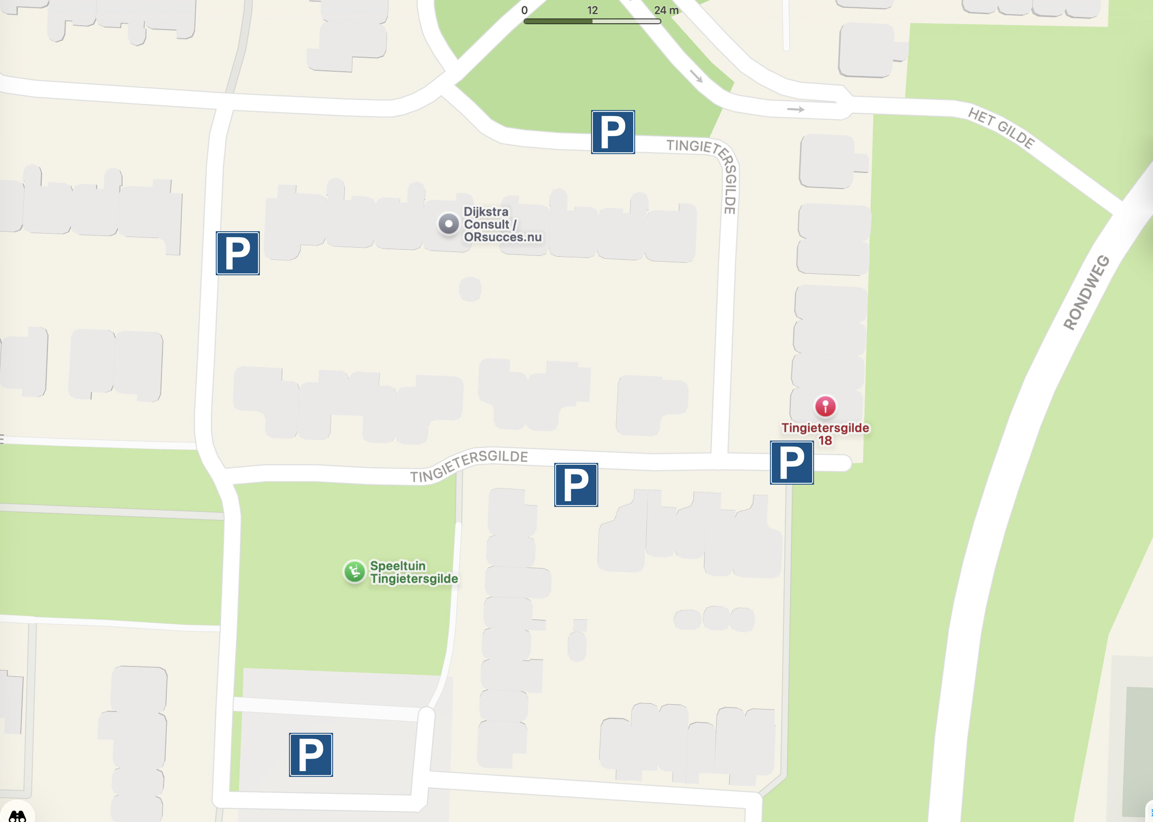 parkeren rond In Manu Medici